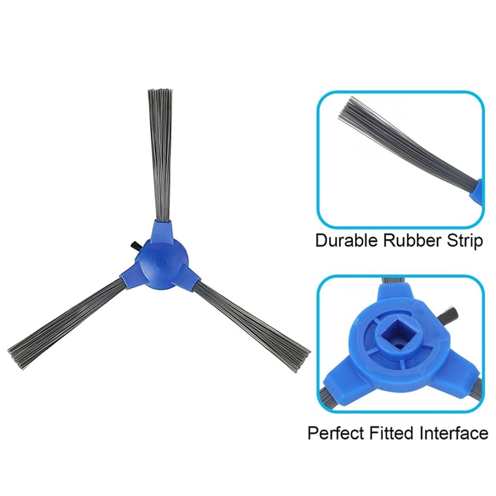 BQBQERT 10 Pack Replacement Side Brushes Tool Easy Installation Sweeper Part Suitable for 11S 30C Robot Vacuum