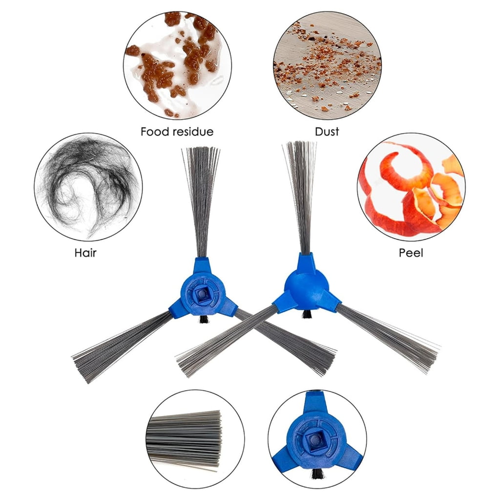 BQBQERT 10 Pack Replacement Side Brushes Tool Easy Installation Sweeper Part Suitable for 11S 30C Robot Vacuum