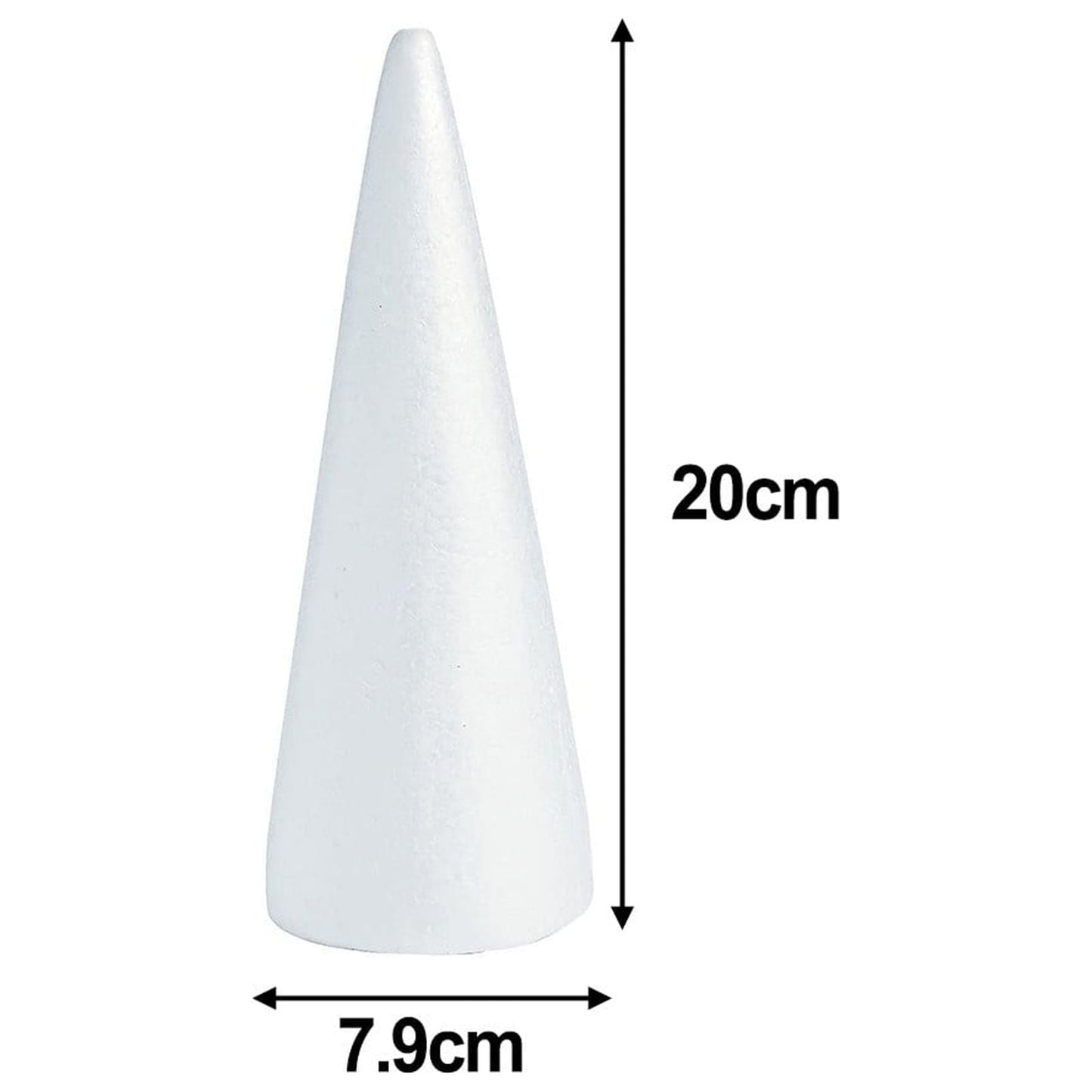 Lierteer Styrofoam Foam Cones Polystyrene for Crafts DIY Painting Triangle Tree 20cmX7.9cm