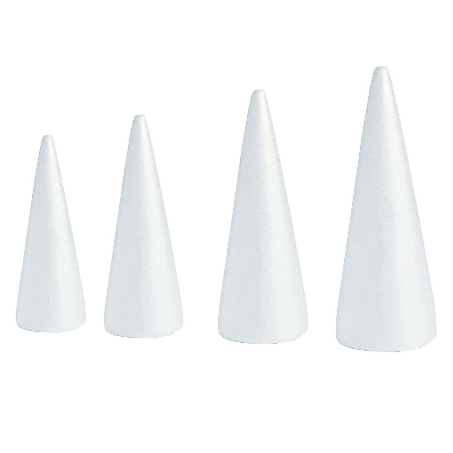 Lierteer Styrofoam Foam Cones Polystyrene for Crafts DIY Painting Triangle Tree 20cmX7.9cm