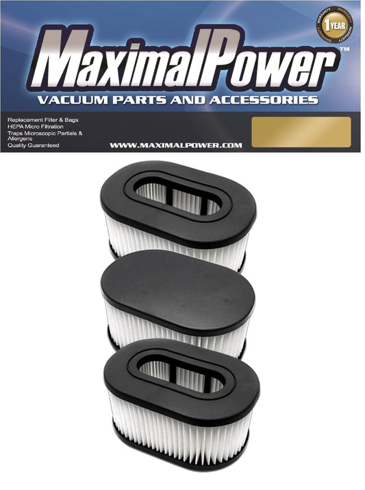MaximalPower Replacement Filter Compatible for Hoover Foldaway, Widepath, Turbopower & Runabout Vacuum Cleaner 3 Pack