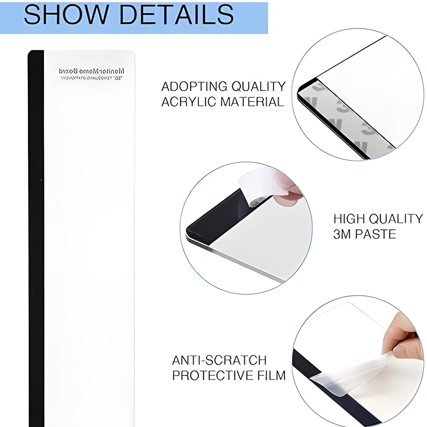 Office Desk Accessories Monitor Memo Board Computer Message Board Office Supplies for Women Men Computer Sticky Note Holder Home Office Accessories Desktop Message Office Decor Clear