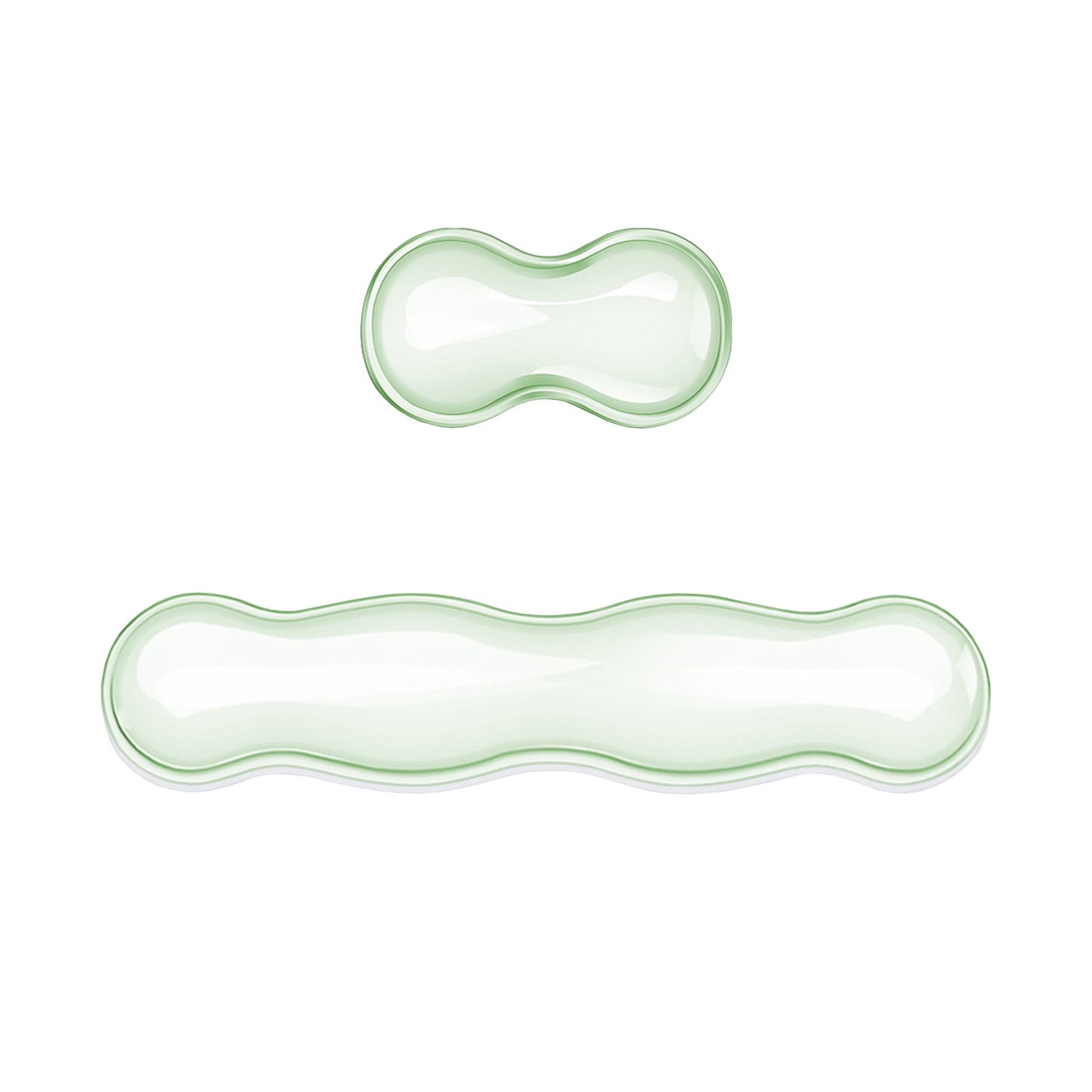 Gel Wrist Rest For Keyboard, Silicone Gel Keyboard and Mouse Wrist Rest Set, Cool Soft Ergonomic Wrist Rest, Relax Your Wrist, for Laptop Computer Office & Home Green