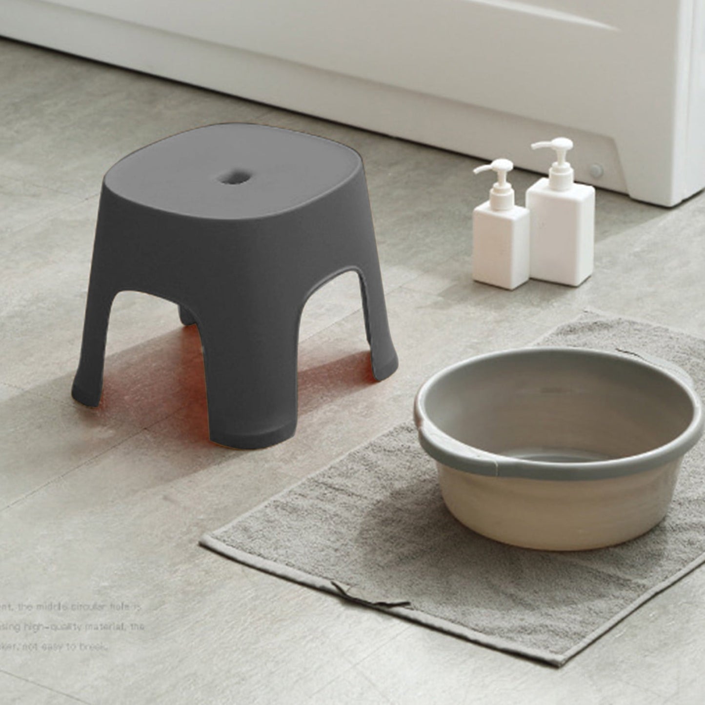Step Stool for Kids Stool for Bathroom Toddler Stool Bathroom Step Stool Step Stool for Toddlers Anti Non-Slip Toilet Seat Child,Plastic Mini Stool,Thickened Design Ideal,Sturdy And Lightweight Black