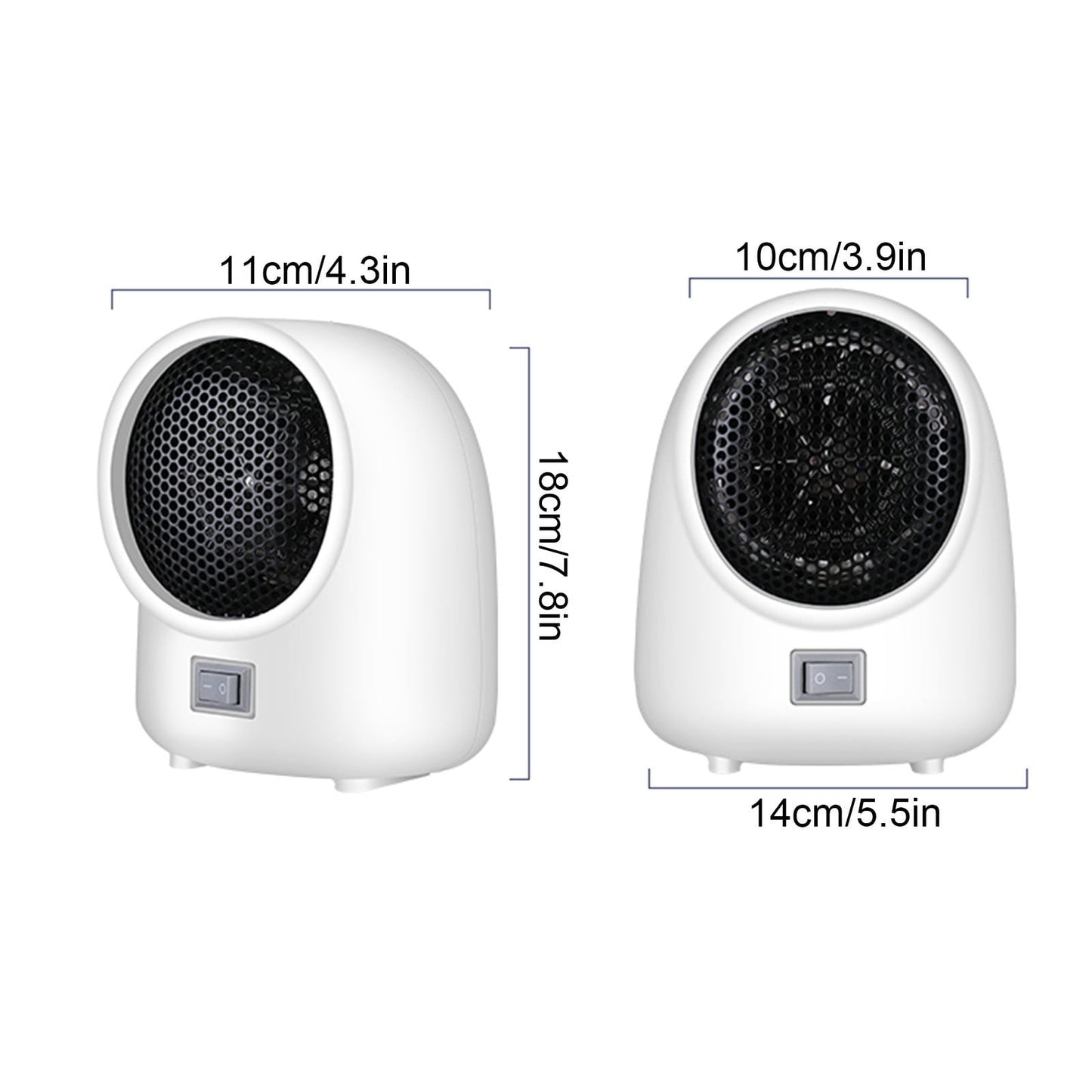 Space heater,Portable Quiet Desk Heater,Energy-Saving Bathroom Heater,Tipping and Overheating Protection,Fast Heating Small Space Warmer ABS PPS Energy Saving Indoor Decor for Desk White