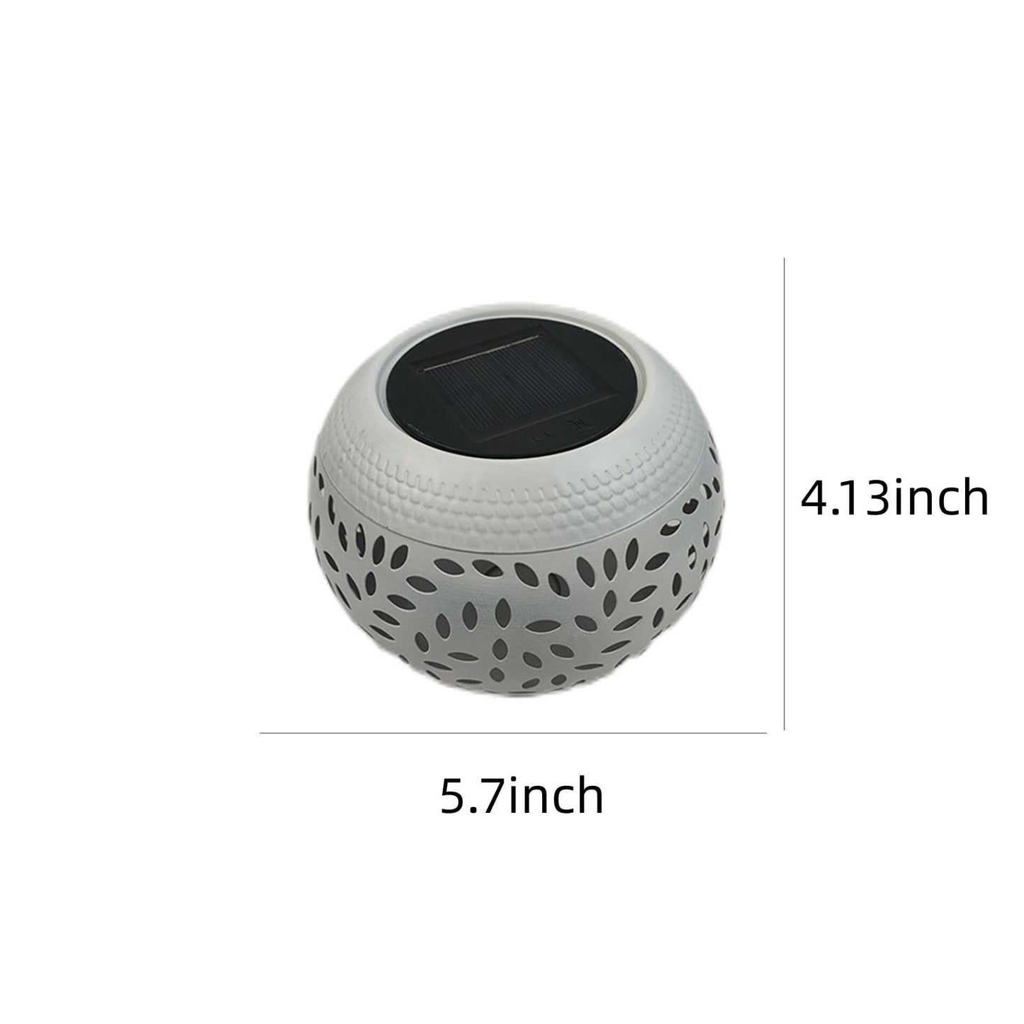 Solar Lantern Outdoor Waterproof, Solar Table Lights LED Metal Tabletop Light Solar Powered Decorative Lighting Lanterns for Desk Bedroom Patio Garden Yard,Flickering Flame Light round Pot White