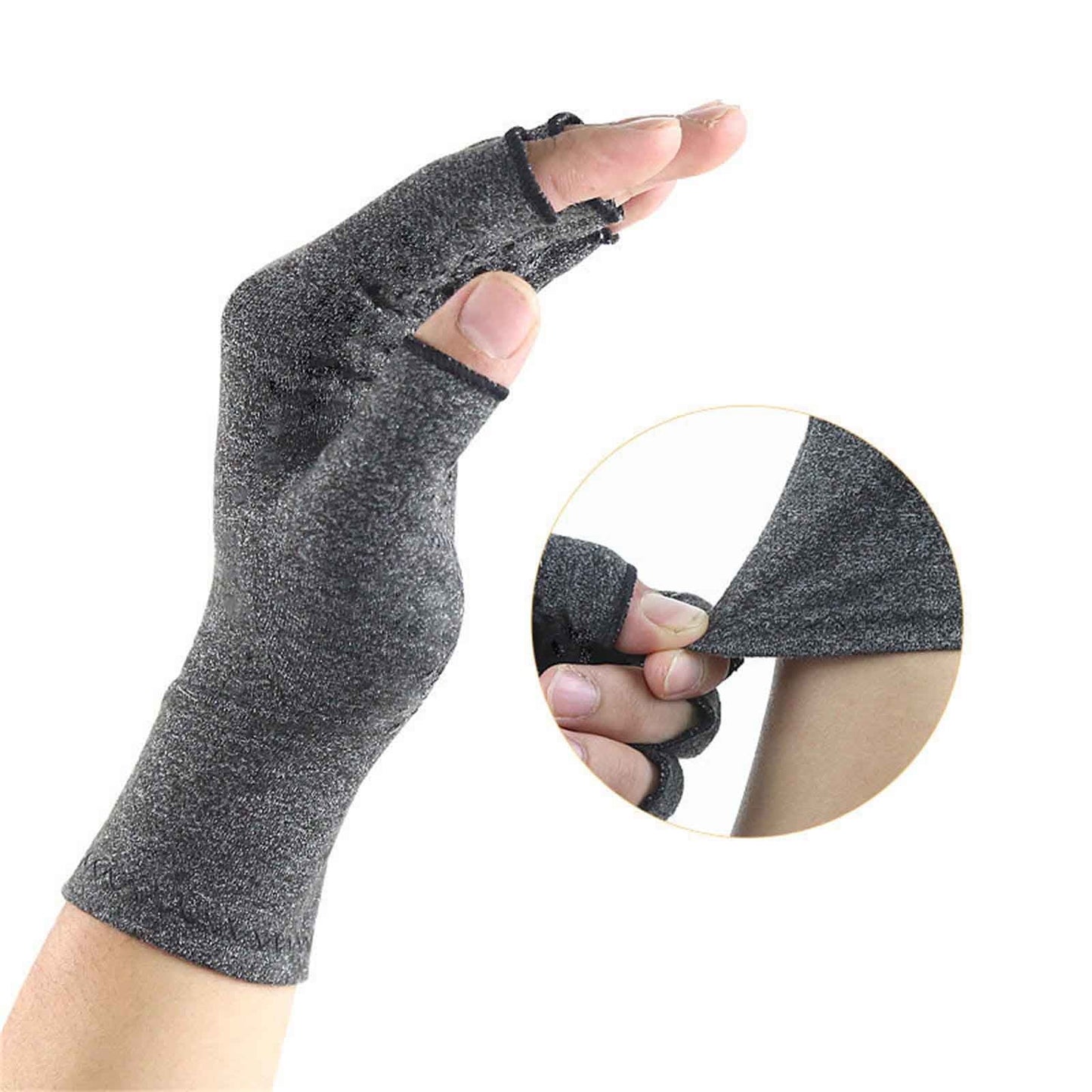 Pressure Gloves Half Finger, Cycling Joint Care Sports Gloves, Antiskid Fitness Gloves for Men and Women, Comfortable Compression Gloves for Hand Relief, Mobility & Repetitive Task Support, Size M F