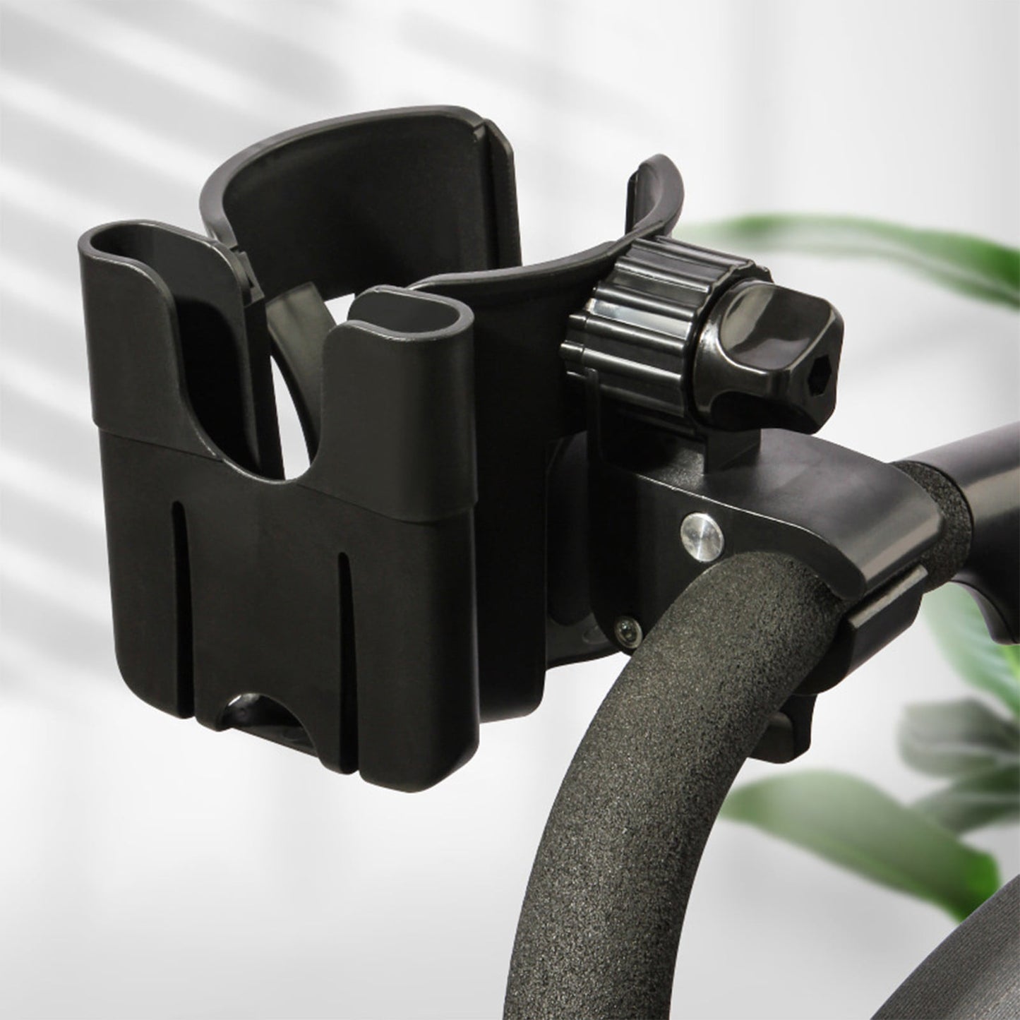 2-in-1 Bicycle Cup Holder with Mobile Phone Holder - Universal Water Bottle Holder, Coffee & Tea Mug Holder, for Electric Bike, Bicycle, Motorcycle, Stroller, Walker - Fits Phones Up to 6.5 Inches