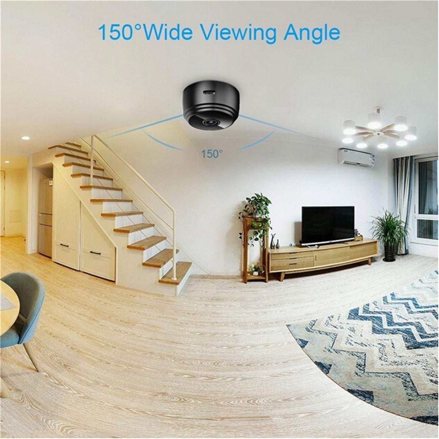 Night Vision Mini Wireless Tiny Home Camera,WiFi Security Camera with 360° Adjust Snake Tube, Smallest 1080P HD Home Indoor Outdoor Cameras Room Dog Pet Camera Black