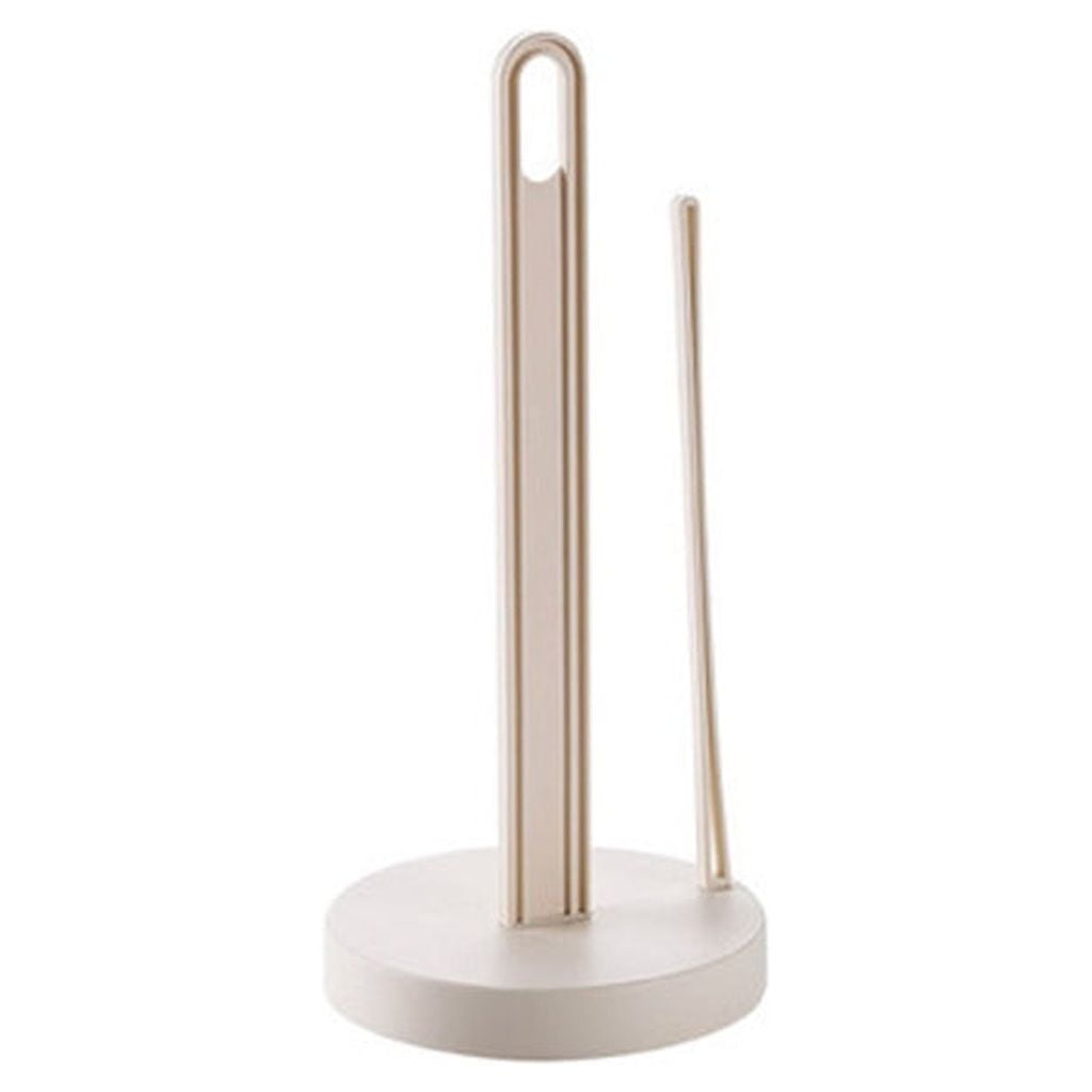 Paper Towel Holder White Kitchen Roll Holder, Premium Plastic Paper Towel Holder for Kitchen Roll Organize, Countertop Roll Dispenser with Weighted Base, 5.71x12.99 5.71" x 12.99" White