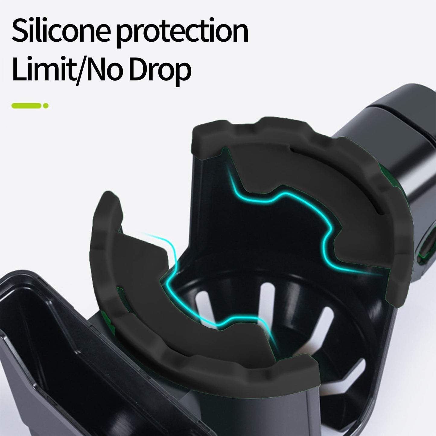 2-in-1 Adjustable Drink Holder,Universal Cup Holder with Cell Phone Holder,Large Diameter Design Bike Cup Holder for Wheelchair Walker Bike Free Size Black