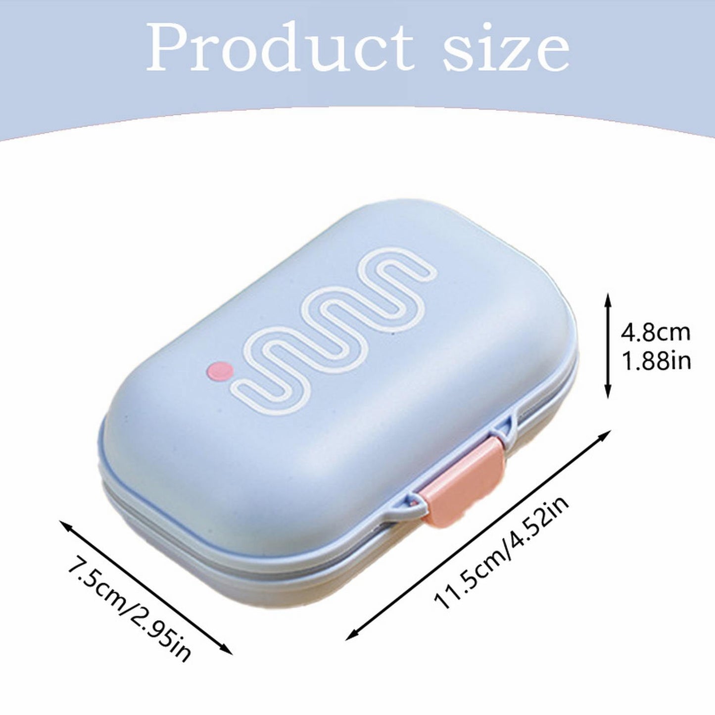 Travel Soap Case, Waterproof Portable Container with Ventilated Lid, Cute Bath Accessory for Hotels, Gym, Compact Toiletry Storage Solution Blue 4.52x2.95x1.88' 4.52" x 2.95" x 1.88" Blue