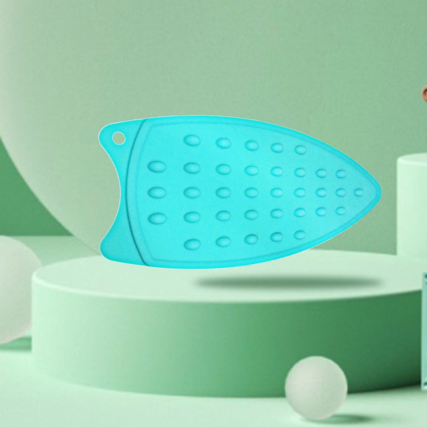 Silicone Anti-Slip Iron Rest Pad for Ironing Board, Heavy Duty Iron Rest Plate, Hot Heat Resistant Steam Compact Mat (Sky Blue/1 Pack) 5.51x10.43 5.51" x 10.43" Sky Blue/1 Pack