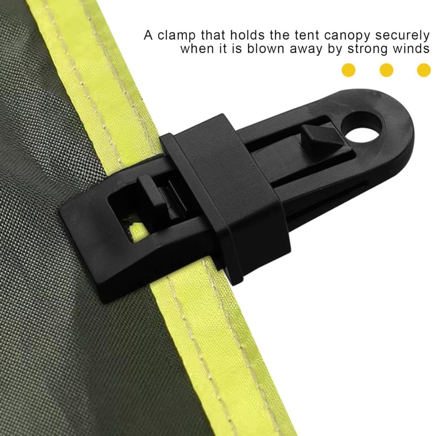 Tarp Clips Heavy Duty Lock Grip,Tarp Clamps for Cover Awnings, Outdoor Camping, Caravan Canopies, Car Covers, 10 PCS Per Pack (Black) 0.98x0.86x3.18 0.98" x 0.86" x 3.18" Black