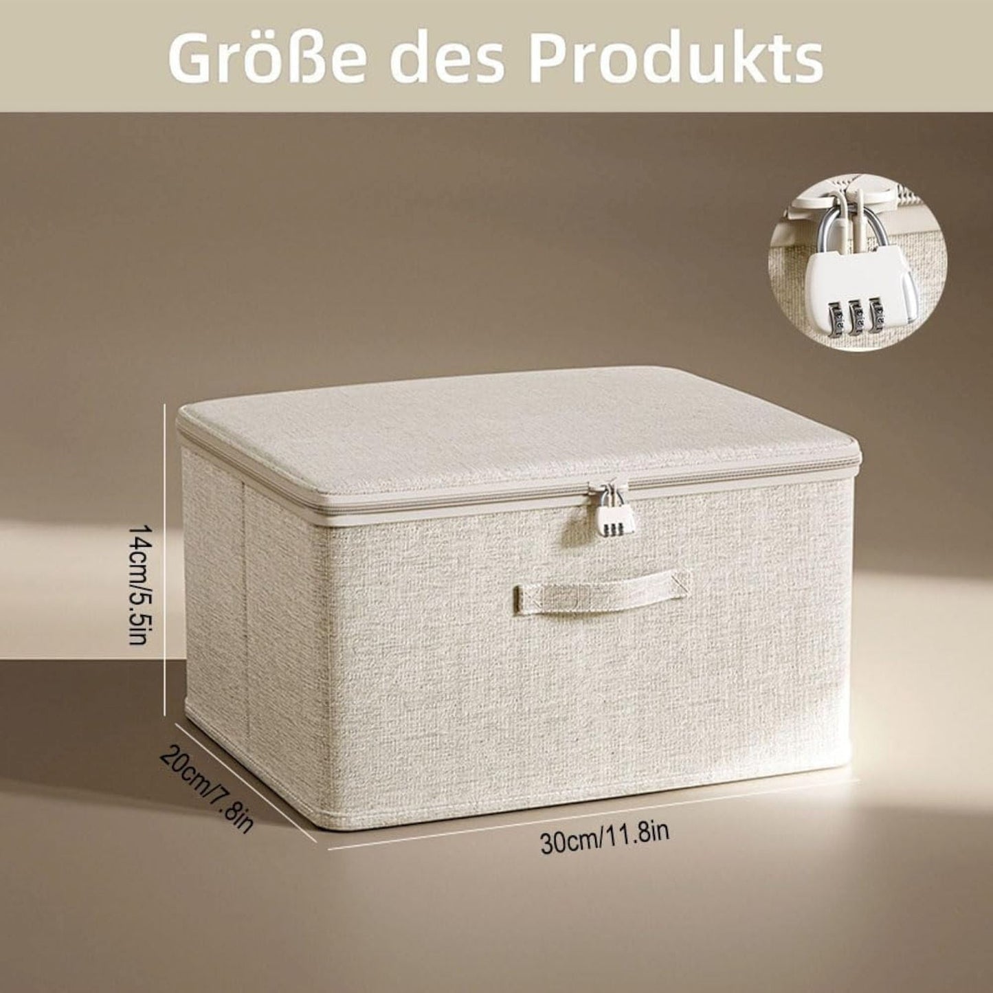 Locking Adult Game Toy Storage Organizer Lock Box Toy Storage Bins Women and Men Game Toys Storage Bags with 2 Drawstring Bags, Large capacity (Beige) 11.8x7.8x5.5 11.8" x 7.8" x 5.5" Beige