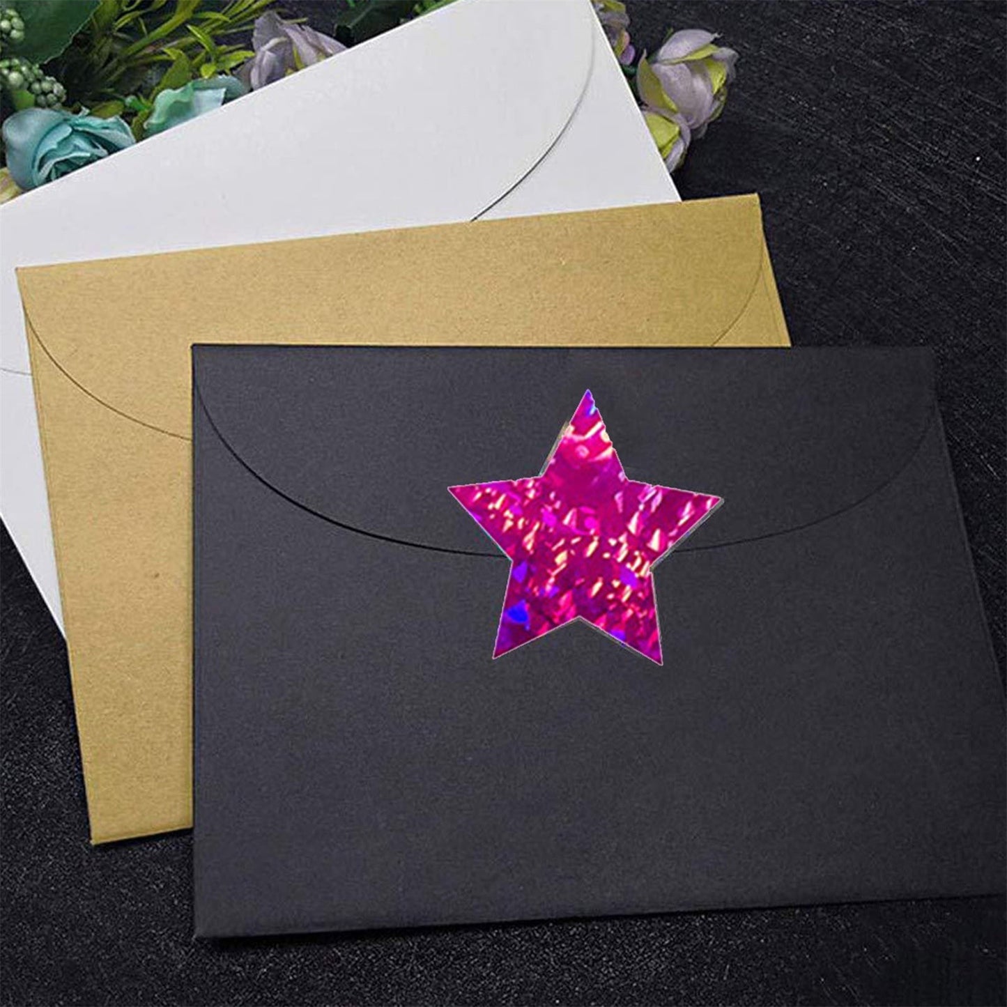 500PCS Gold Star Roll Stickers - 1 Inch Self-Adhesive Glitter Decals,for Kids, Classroom, Teachers, Wall Crafts, Sparkly Star Stickers for Rewards & Decor Gold Star Stickers For Kids(E) B