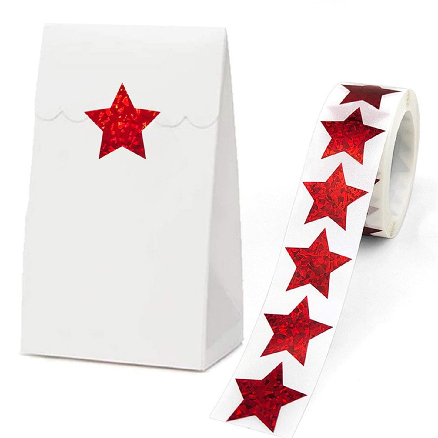 500PCS Gold Star Roll Stickers - 1 Inch Self-Adhesive Glitter Decals,for Kids, Classroom, Teachers, Wall Crafts, Sparkly Star Stickers for Rewards & Decor Gold Star Stickers For Kids(E) E