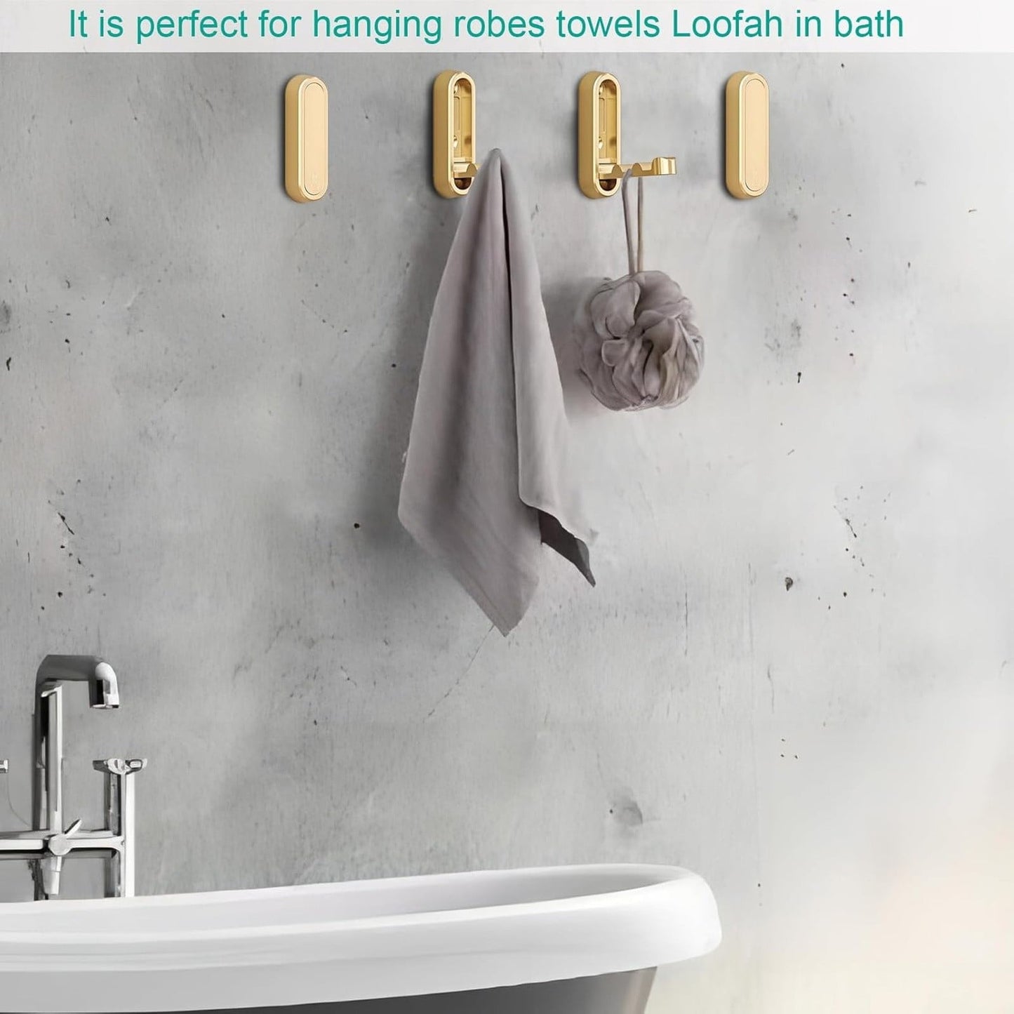 Folding Coat Hook, Heavy Duty Wall Hooks Made of Zinc Alloy, Foldable Gold Wall Hooks for Hanging Coats, Scarves, Hats, Bathrobes, Keys, Bags (Gold/1 Pcs) 2.9x0.9 2.9" x 0.9" Gold