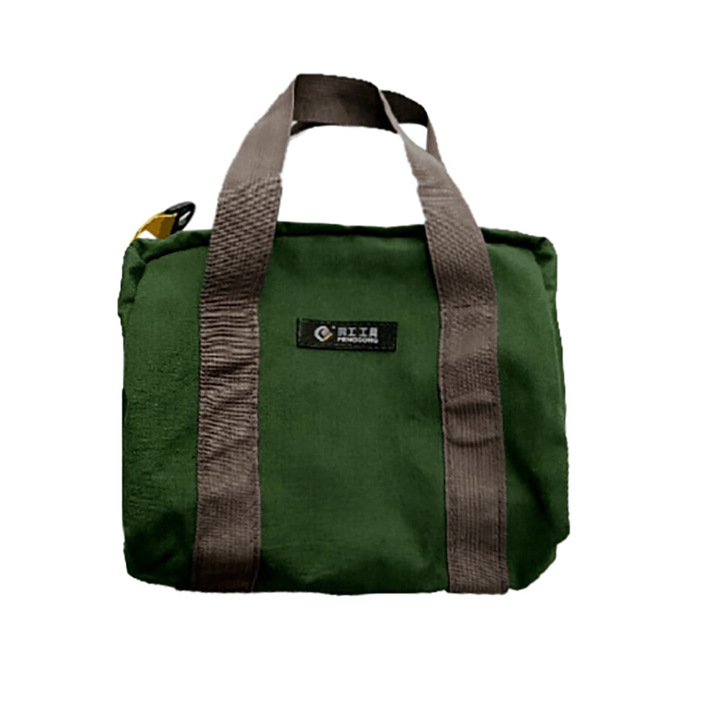 1 Pack Tool Bag for Men with Waterproof Hard Bottom,Mechanics Tool Bag,Heavy Duty Tool Bag Wide Mouth Tote for Various Instrument, Electrician Carpenter Mechanic,3 Sizes Available，Green(16 inch) 16 inch