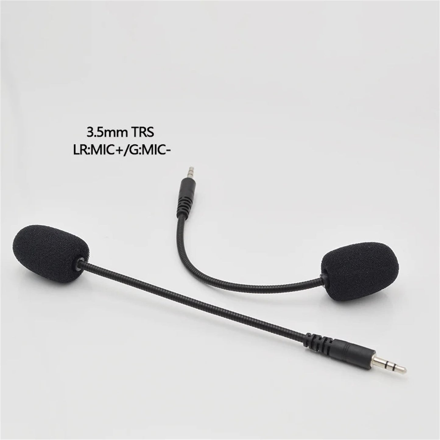 Headset Microphone 3.5mm Plug, Black Headset Microphone Adjustable 360 Degrees Bendable Jack Headphone Controller Combined, 3.5mm Game Gaming Mic to Mic Headsets Accessories(Black) Black