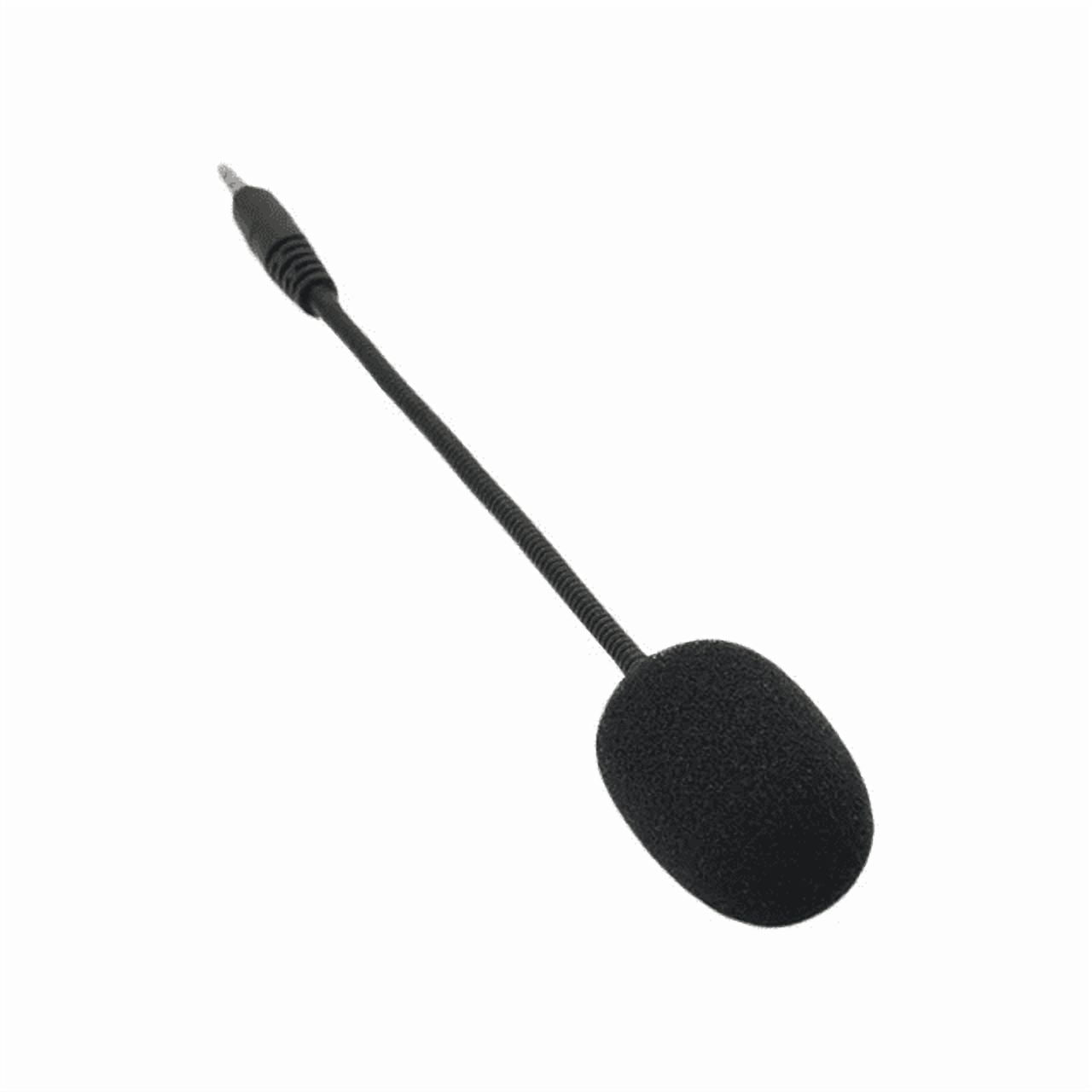 Headset Microphone 3.5mm Plug, Black Headset Microphone Adjustable 360 Degrees Bendable Jack Headphone Controller Combined, 3.5mm Game Gaming Mic to Mic Headsets Accessories(Black) Black