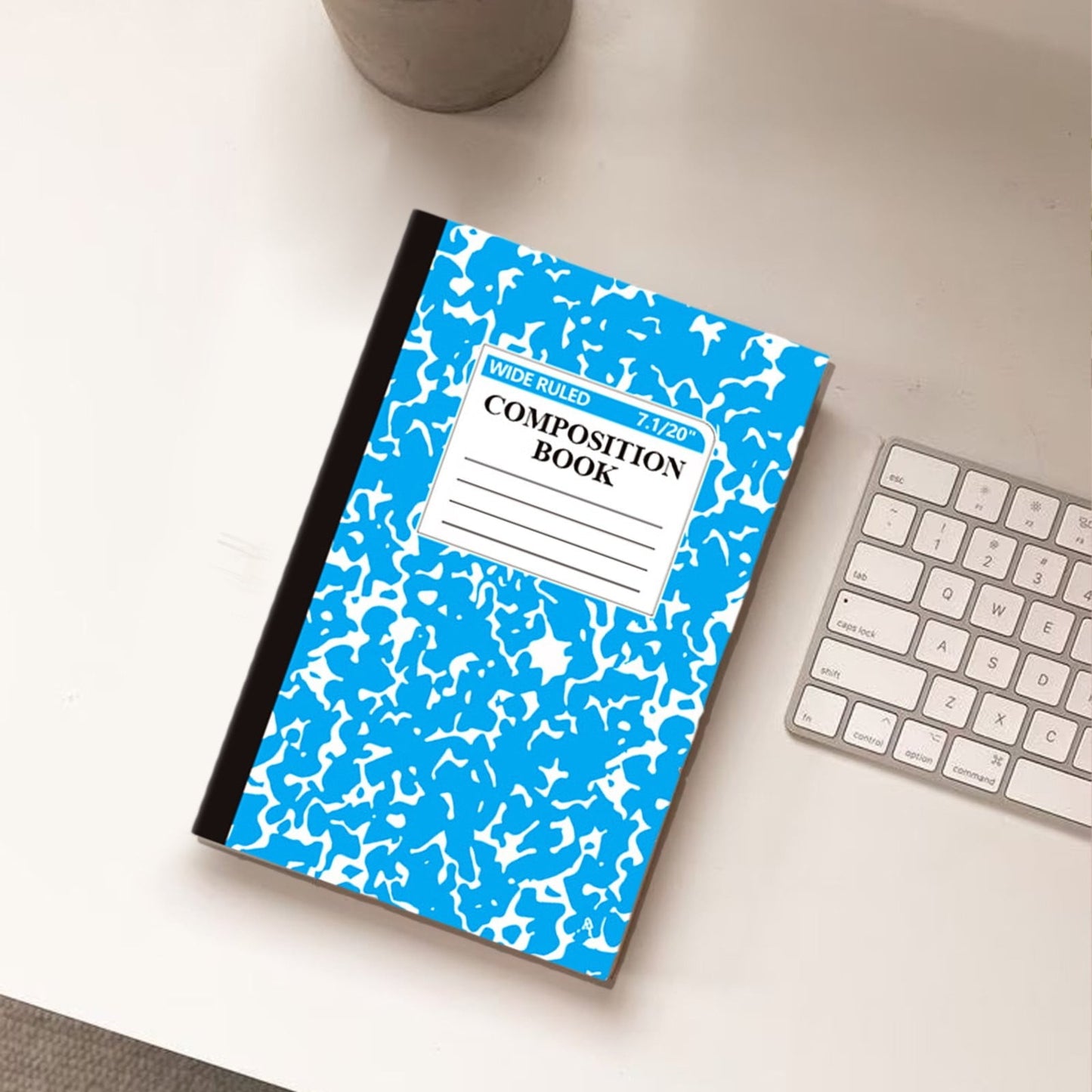1 Pcs 8 Pastel Colors Office Ruled Composition Books,Composition Notebook, Marble Cover Notepad Lined Cute Journal Notebooks for Office Supplies Notes Taking Writing, 5.5 X 8.27 in(Hot Pink) Blue