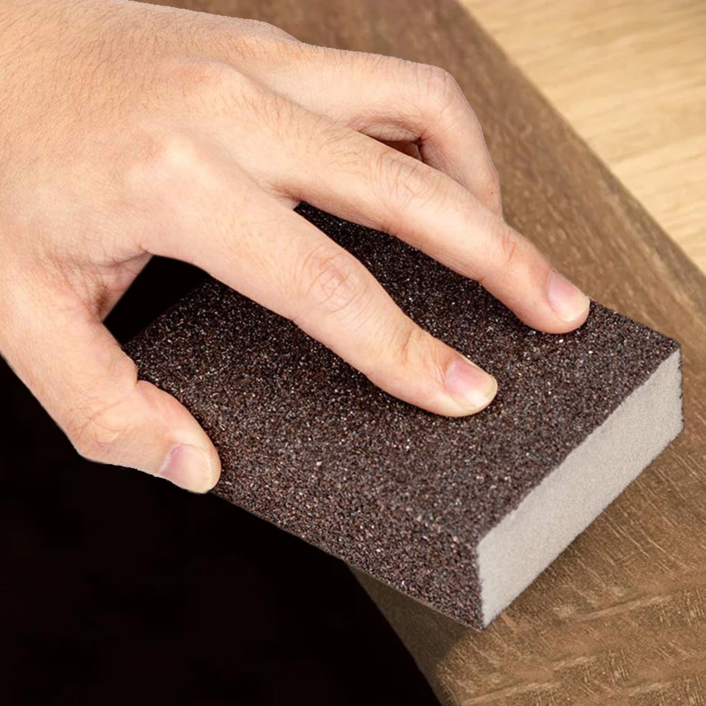 Sanding Sponge Sanding Blocks Assortment, Sand Paper for Wood Furniture, Sander Pads, Washable And Reusable Sanding Polishing Sponge Sandpaper for Drywall Metal Glasses Repair,120 Grit 60 Grit