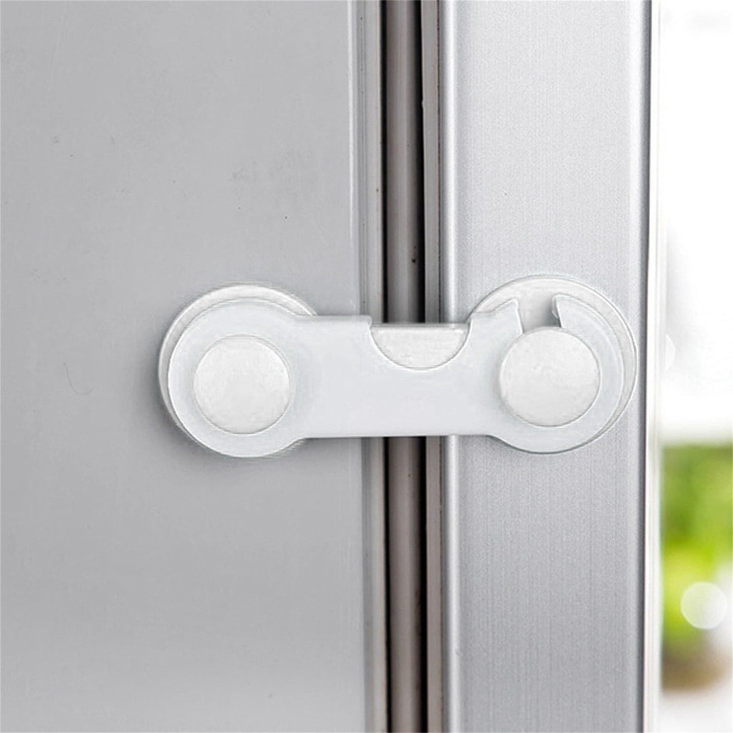 Cabinet Locks for Pet Safety, Plastic Latches with Adhesive for Drawer Cupboards Closet and Pantry Door, Fridge Lock for Protecting Dog and Cat, 2 Pcs, 3.74 Inches 3.74" Blue