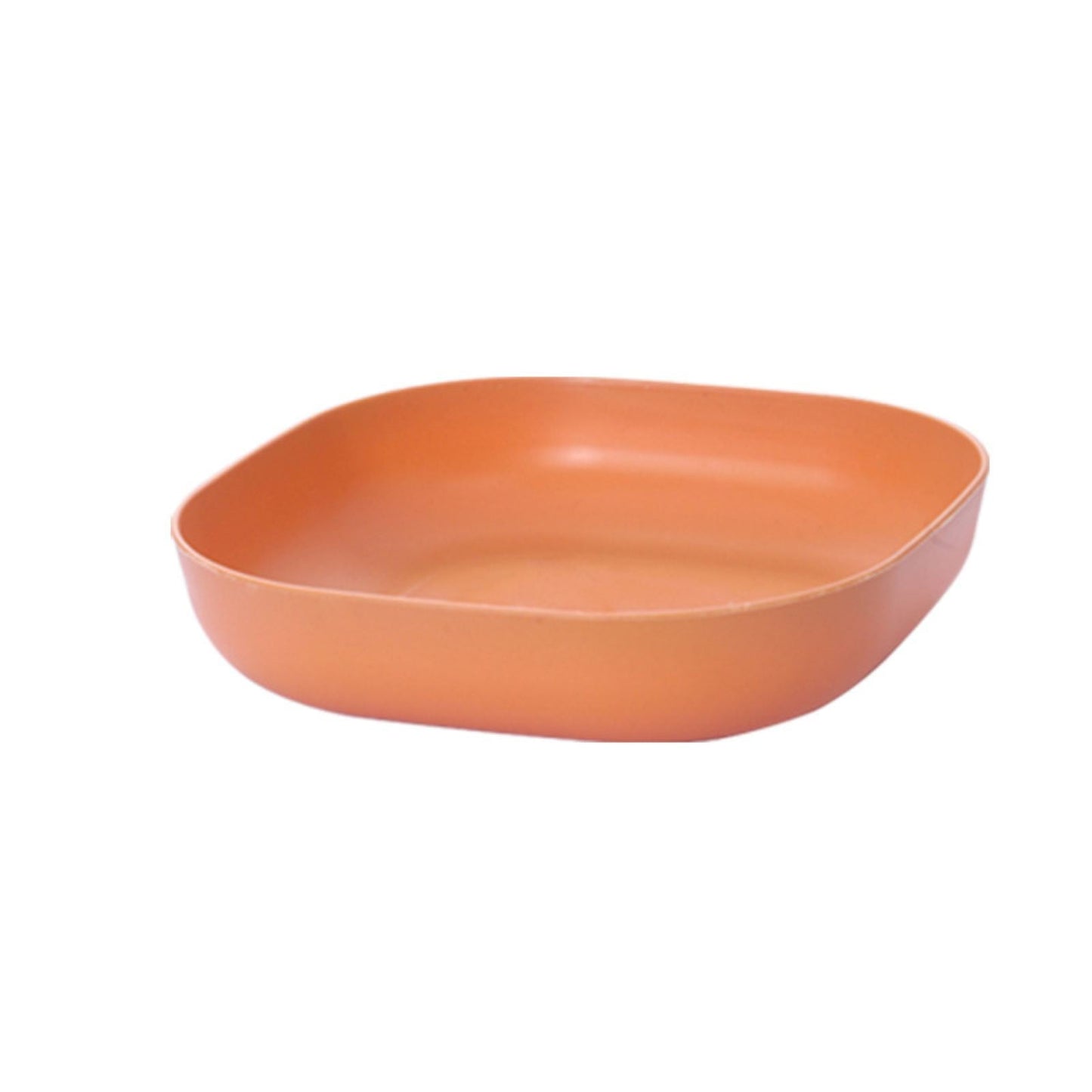 1Pc Square Cereal Bowls,Plastic Small Bowls For Kitchen,Reusable Lightweight Dinner Plate,Plastic Square Bowl,6 Inch Shallow Serving Bowls For Soup Salad Oatmeal Snack Dessert Ice Cream,Orange 5.51" x 5.51" x 1.18" Green