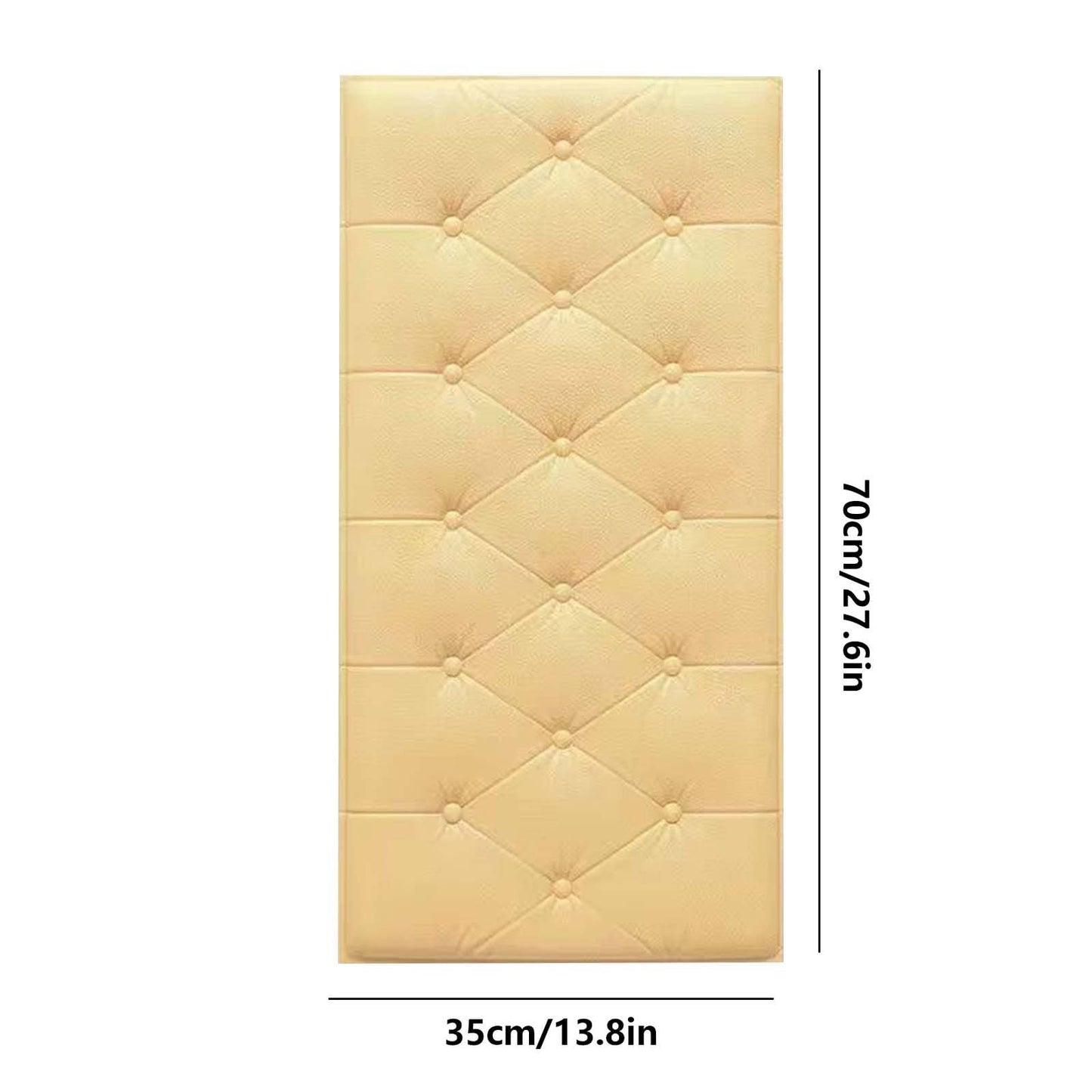 1Pcs 3D Anti Collision Wall Padding For Bedroom,Self Adhesive Peel And Stick Headboard Padded Wall Cushion Upholstered Self-Adhesive Wall Panels Playroom Decorative Protection Panel,A C