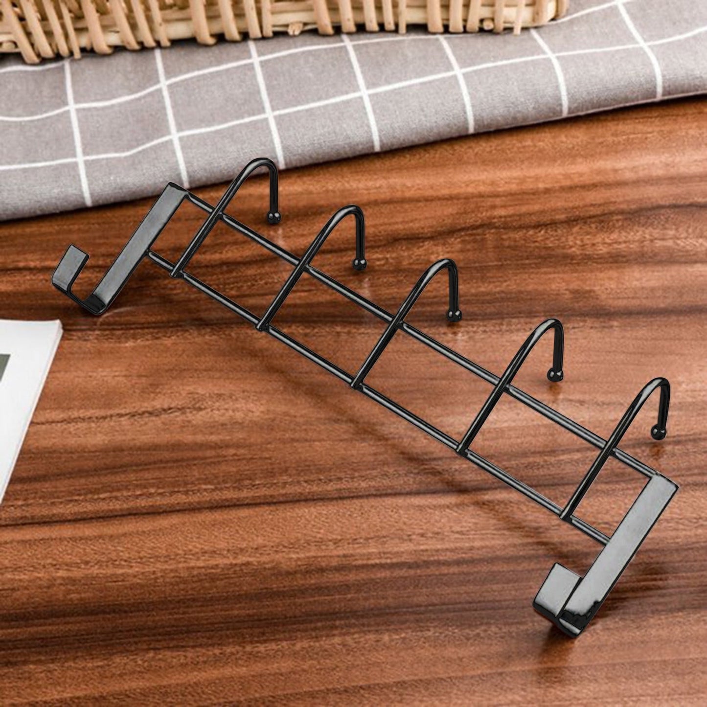 Over The Door Hooks, Door Hanger Hooks For Hanging ,Over The Door Towel Racks With 5 Coat Hook,Over The Door Towel Rack For Kitchen Bathroom Towel Holder Towels Hanger Rack Accessories,2.1 cm 3.2 cm