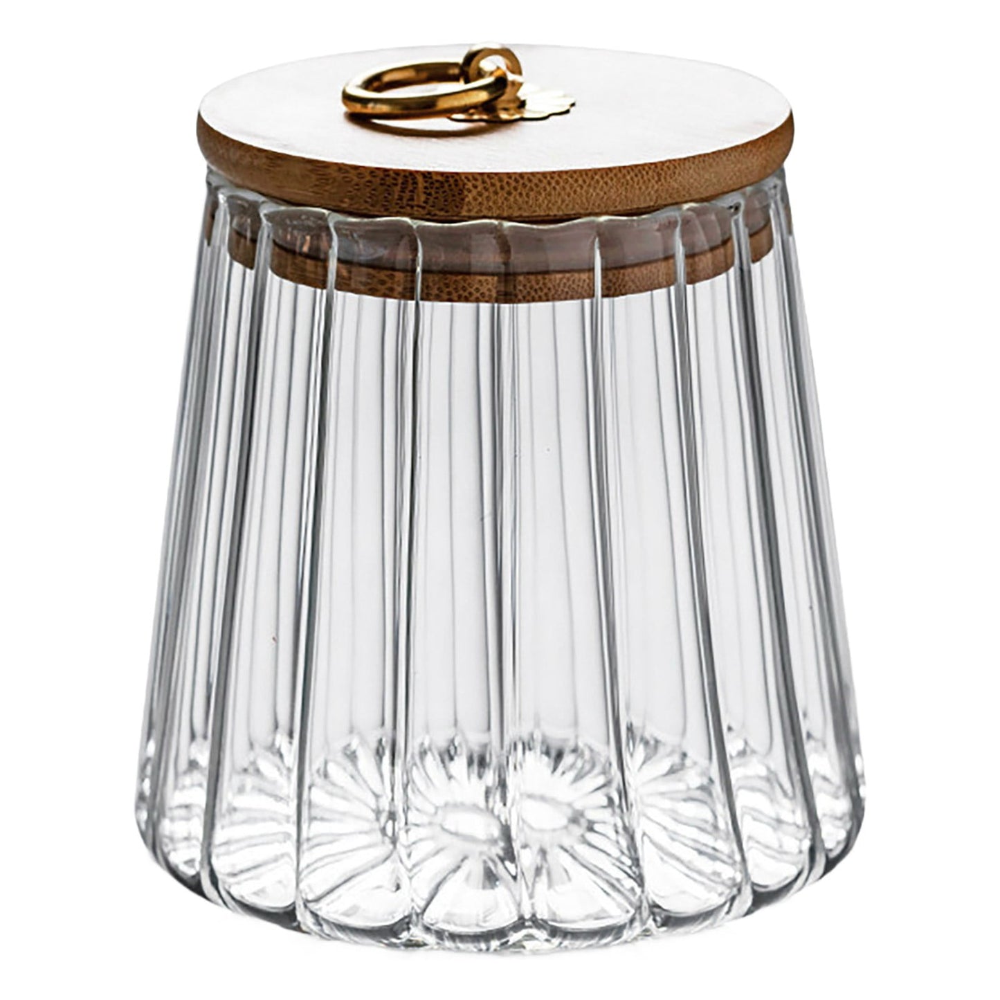 Sugar Containers With Bamboo Lids,Glass Coffee Canister Airtight Food Storage Jar With Lid, Candy Glass Canister Decorative Jars For Food Sugar Coffee Beans Tea, Coffee Bar Accessories A