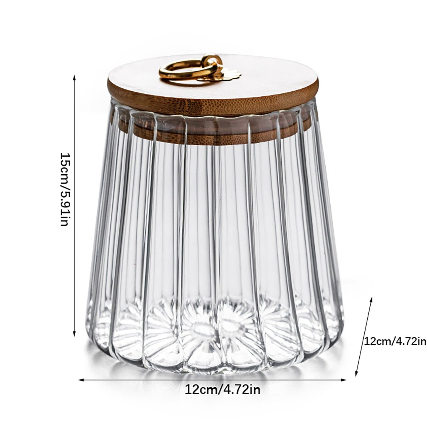 Sugar Containers With Bamboo Lids,Glass Coffee Canister Airtight Food Storage Jar With Lid, Candy Glass Canister Decorative Jars For Food Sugar Coffee Beans Tea, Coffee Bar Accessories B