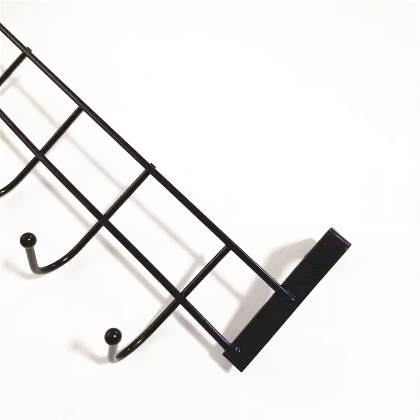 Over The Door Hooks For Hanging, Over The Door Hanger, Over The Door Organizer,Over The Door Towel Rack For Bathroom With 5 Coat Hooks, Bathroom Towel Holder Towels Hanger,Bedroom Door Hooks,(Black) Black