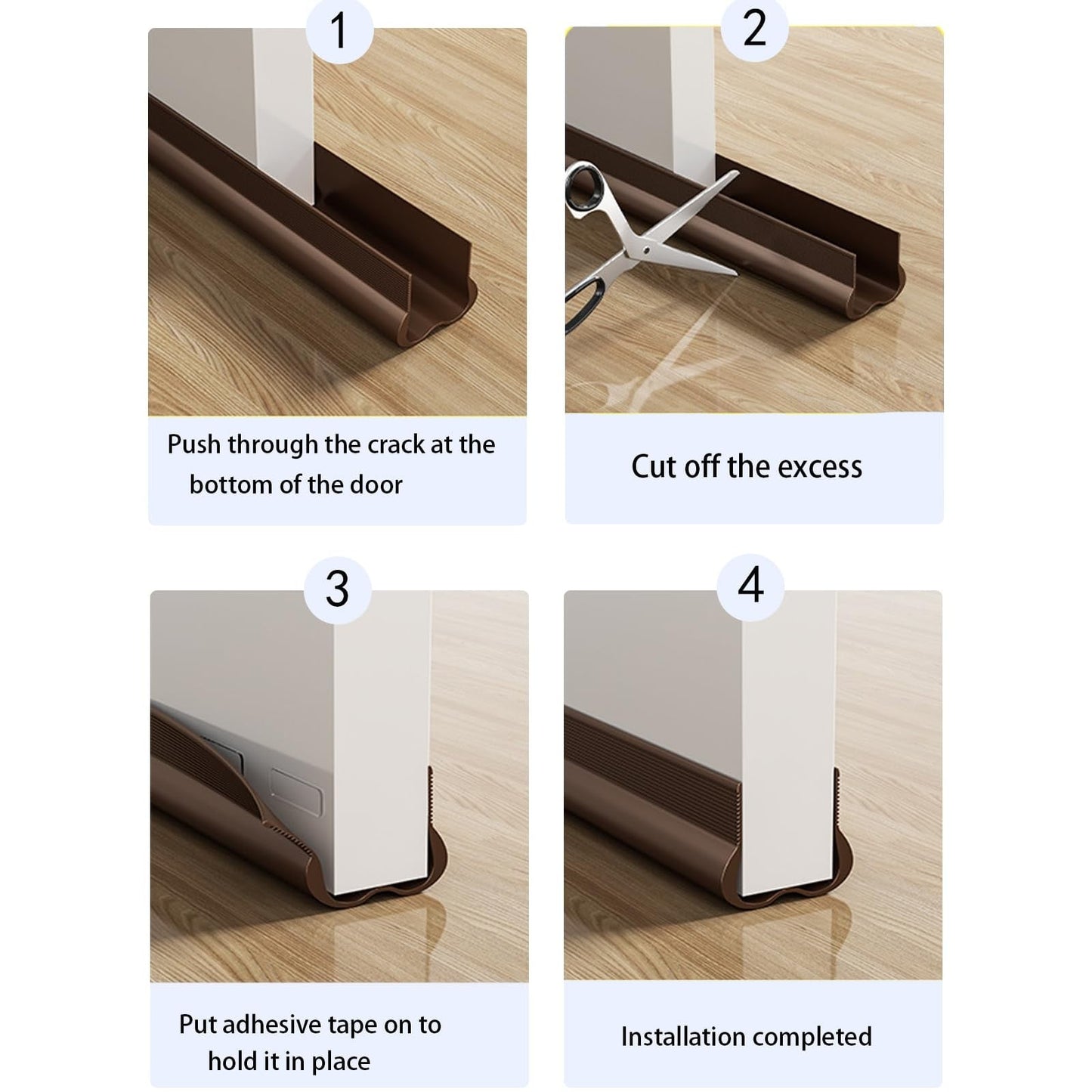 Door Stopper, Door Sweep for Bottom of Door, Door , Weather Stripping Door Seal, Door Filler Soundproof, Dust , Noise Stopper, 1 Pcs, 39.61x1.77x1.18 39.61" x 1.77" x 1.18" Black
