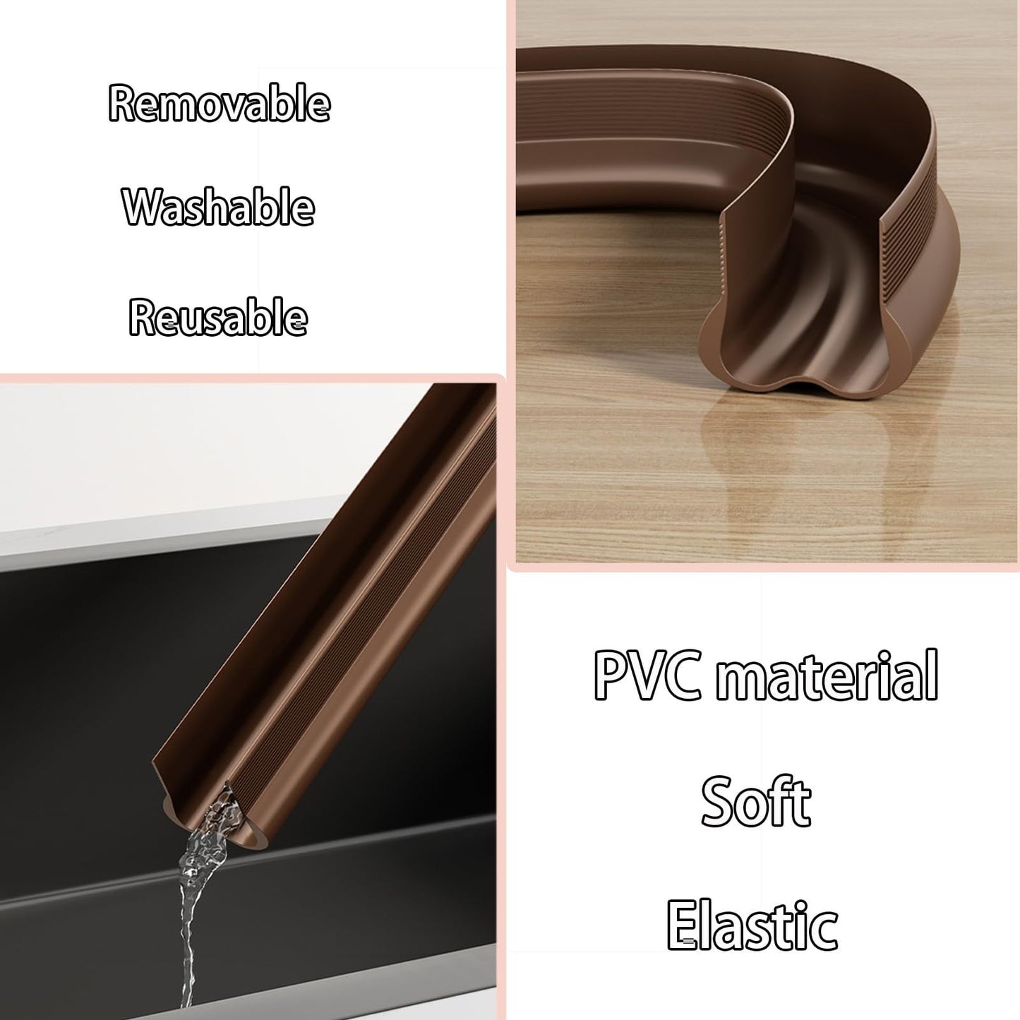 Door Stopper, Door Sweep for Bottom of Door, Door , Weather Stripping Door Seal, Door Filler Soundproof, Dust , Noise Stopper, 1 Pcs, 39.61x1.77x1.18 39.61" x 1.77" x 1.18" Brown