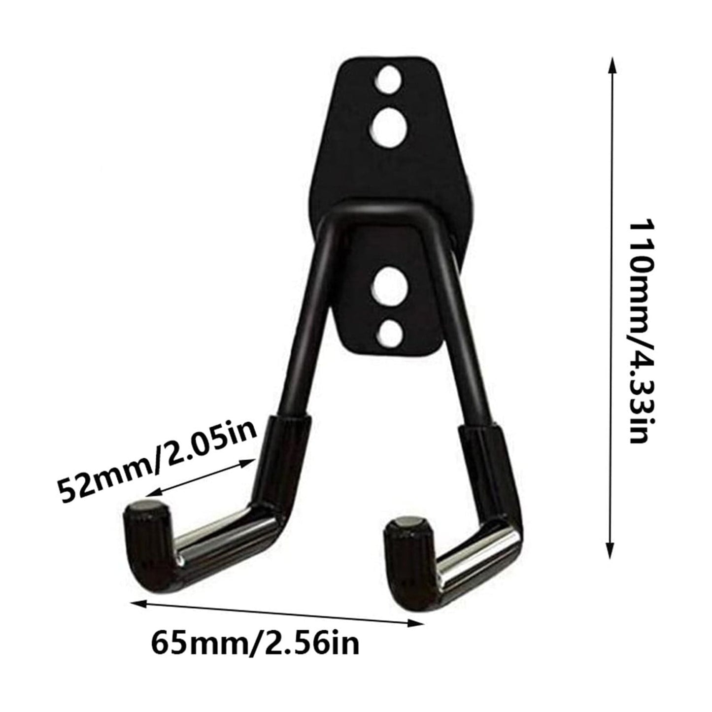 Garage Storage Utility Hooks, Heavy Duty Garage Hooks, Garage Garden Tool Organizer, Steel Wall Mount Hooks, Garden Small U Hooks, Wall Mount Hanger Organizer for Tools, 1 Pcs, 2.56x2.05x4.33 2.56" x 2.05" x 4.33" Black