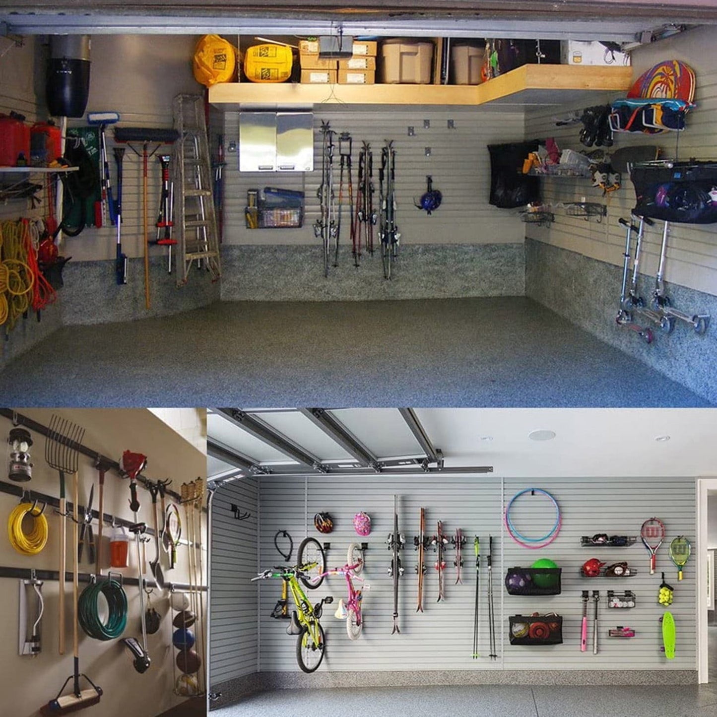 Garage Storage Utility Hooks, Heavy Duty Garage Hooks, Garage Garden Tool Organizer, Steel Wall Mount Hooks, Garden Small U Hooks, Wall Mount Hanger Organizer for Tools, 1 Pcs, 2.56x2.05x4.33 2.56" x 2.05" x 4.33" Black