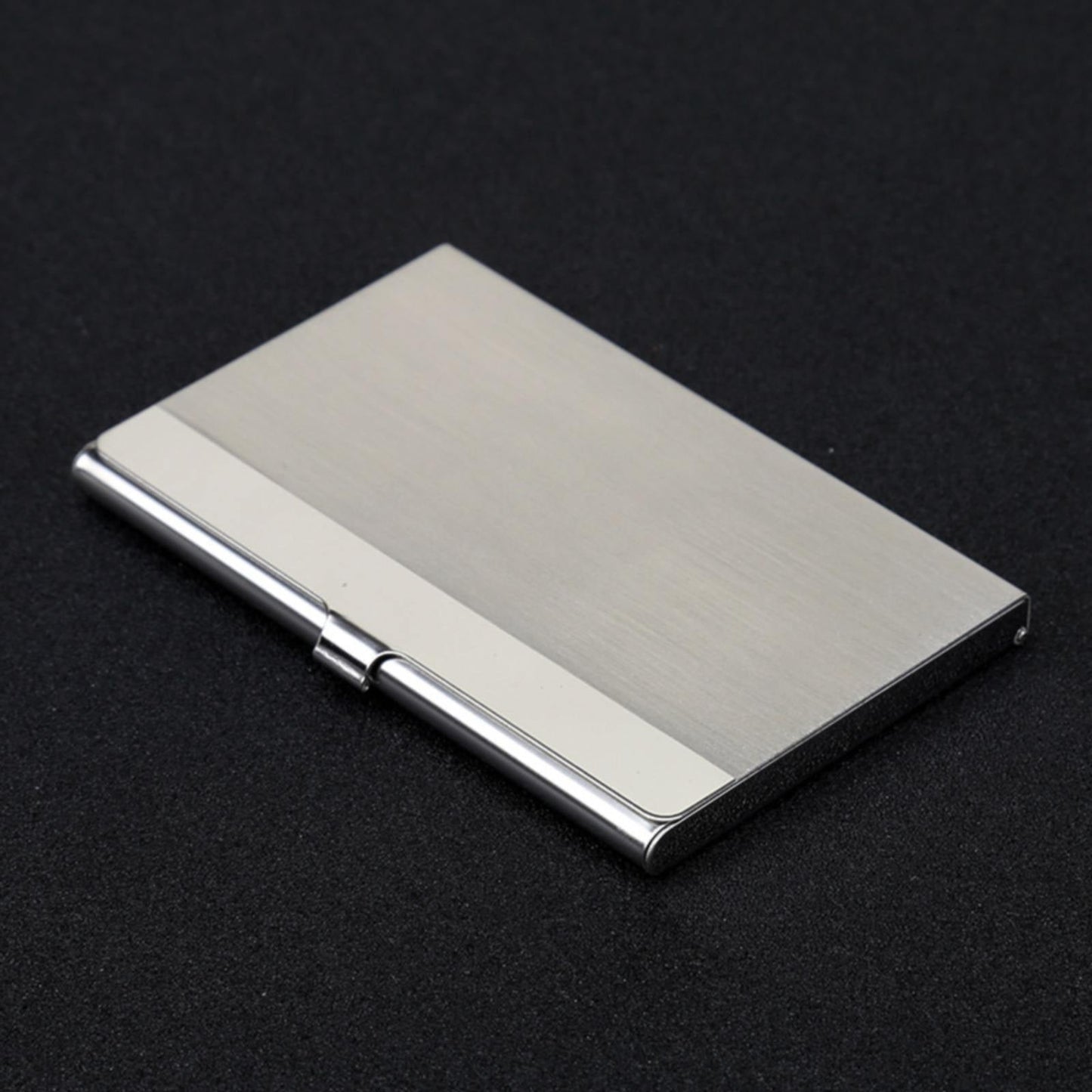 Slim Business Card Case for Men & Women, Pocket Metal Case, Professional Stainless Steel Business Card Holders, Purse Name Card Holder, Buckle Style Shut, 1 Pcs, 3.62x2.28 3.62" x 2.28" Silver*4