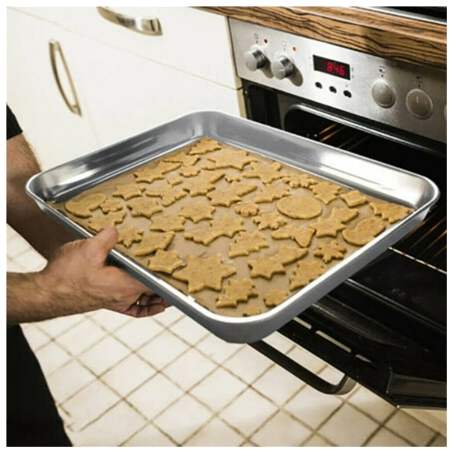 Stainless Steel Roasting, Pan Non-Stick Big Roaster Pan for Grilling or Drip Pan for Turkey, Durable Baking, Lasagna Pan, Dishwasher Safe, 1 Pcs, 10.63x7.87x0.79 15.75" x 11.81" x 1.89" Silver