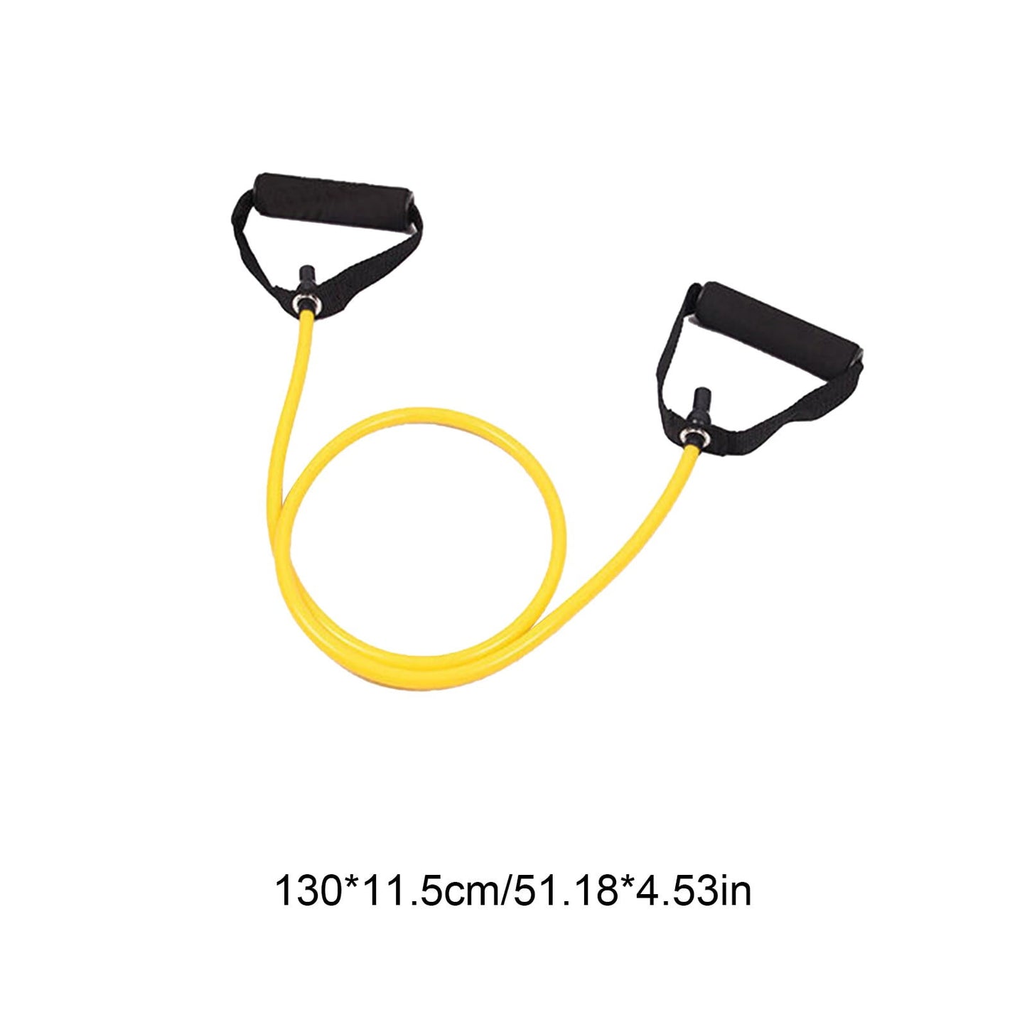 Resistance Bands with Handles, Exercise Bands with Handles, Single Resistance Bands for Resistance Training, Physical Therapy,Home Workouts, Fitness, Pilates,Shoulder And Neck Stretching Equipment Yellow