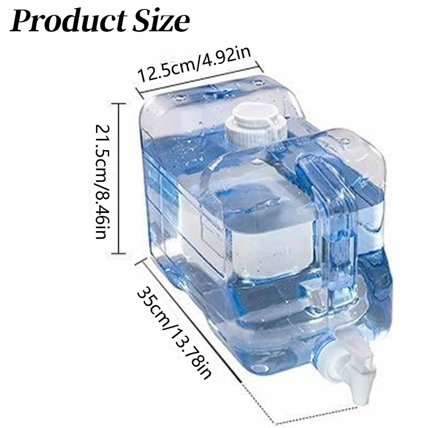 Fridge Water Dispensers Bottle with Leak-proof Spigot and Convenient Handle Plastic Cold Juice Beverage Dispenser Jug for Party Refrigerator Drink Juice Iced Tea, 1.5 Gallon, 1 Pcs, 13.78x4.92x8.46 13.78" x 4.92" x 8.46" Clear