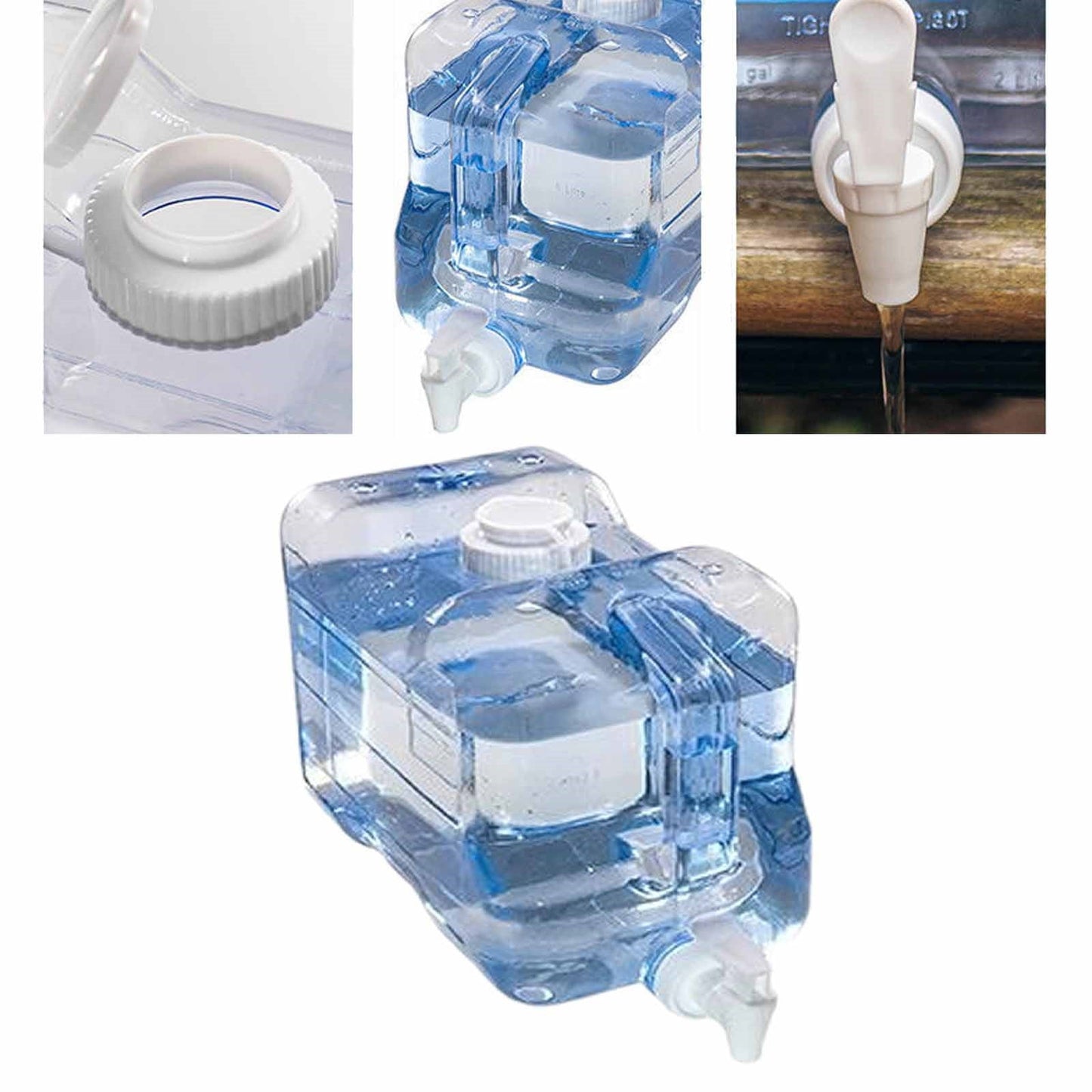 Fridge Water Dispensers Bottle with Leak-proof Spigot and Convenient Handle Plastic Cold Juice Beverage Dispenser Jug for Party Refrigerator Drink Juice Iced Tea, 1.5 Gallon, 1 Pcs, 13.78x4.92x8.46 13.78" x 4.92" x 8.46" Clear