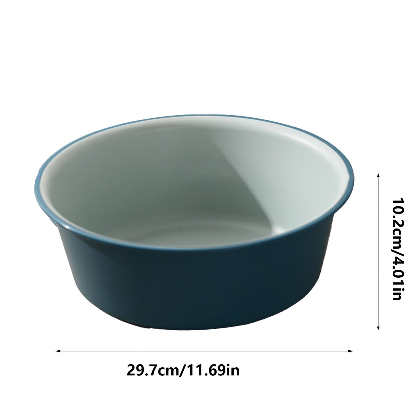 Wide Foot Wash Basin with Two-Color Design, Durable High-Temperature Plastic Washbasin for Laundry and Bathing, 13-Inch Round Shape with Large Capacity, Stable Flat Bottom for Home and Hotel Use B
