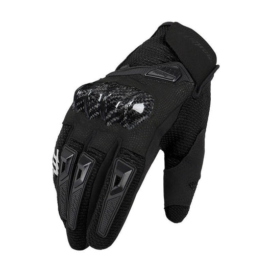 Motorcycle Gloves Breathable Full Finger Touch Screen Anti Slip Racing Gloves, Palm Width 8.5-9.0 cm
