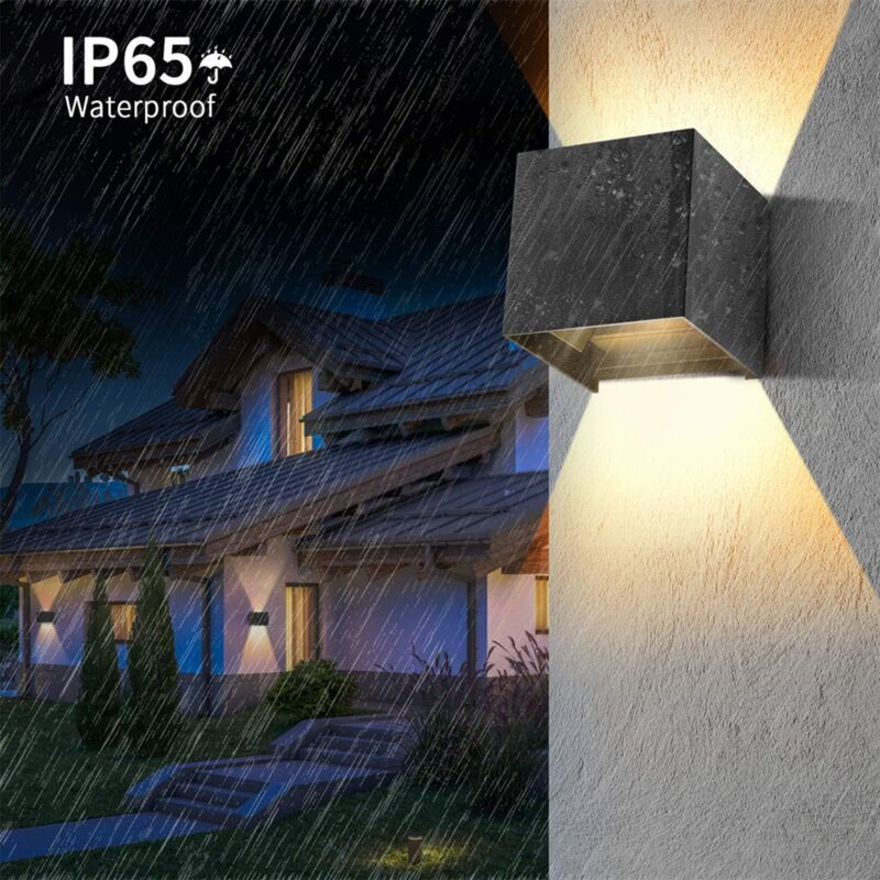 4 Pack 12W LED Wall Lights Adjustable Beam Angle IP65 Waterproof 3000K Warm White