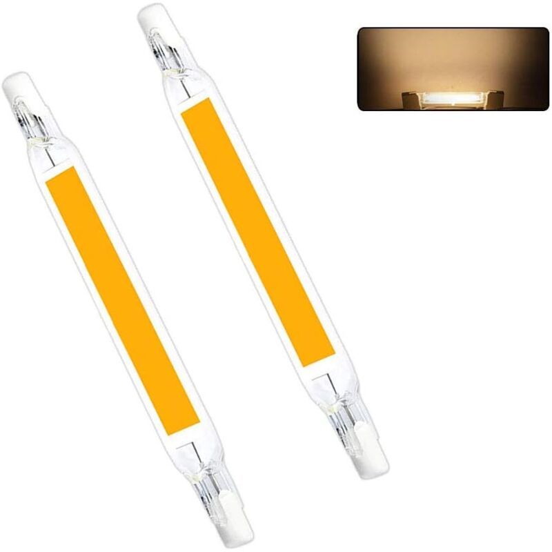 R7S LED Bulb 10W Warm White 230V Non Dimmable COB, 118 mm