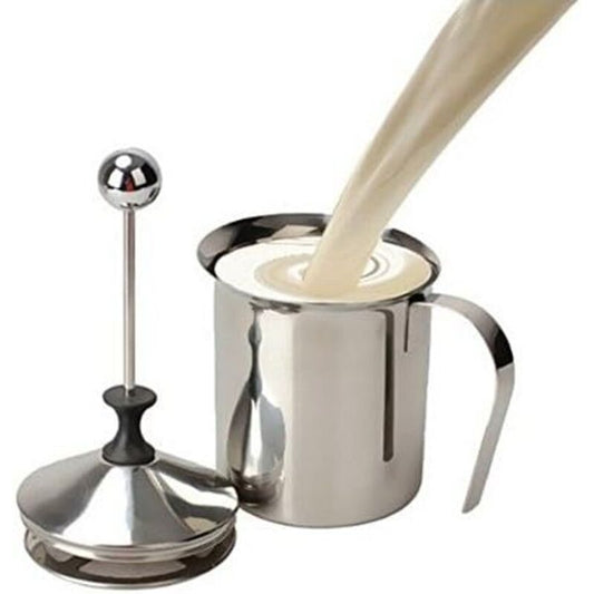 Milk Frother Stainless Steel Double Pump, 400 ml