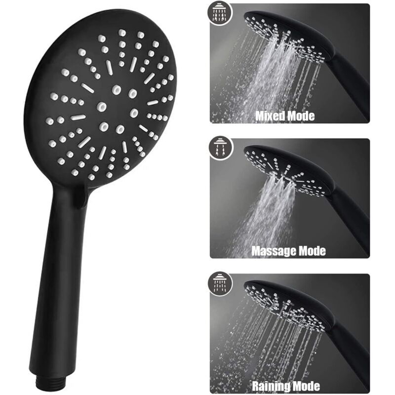 High Pressure Shower Head 3 Spray Modes with Hose, 1.5 m