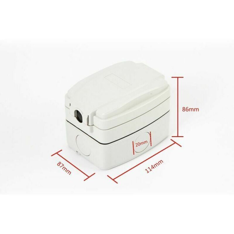 IP66 Waterproof Outdoor Wall Socket Dustproof Single Socket